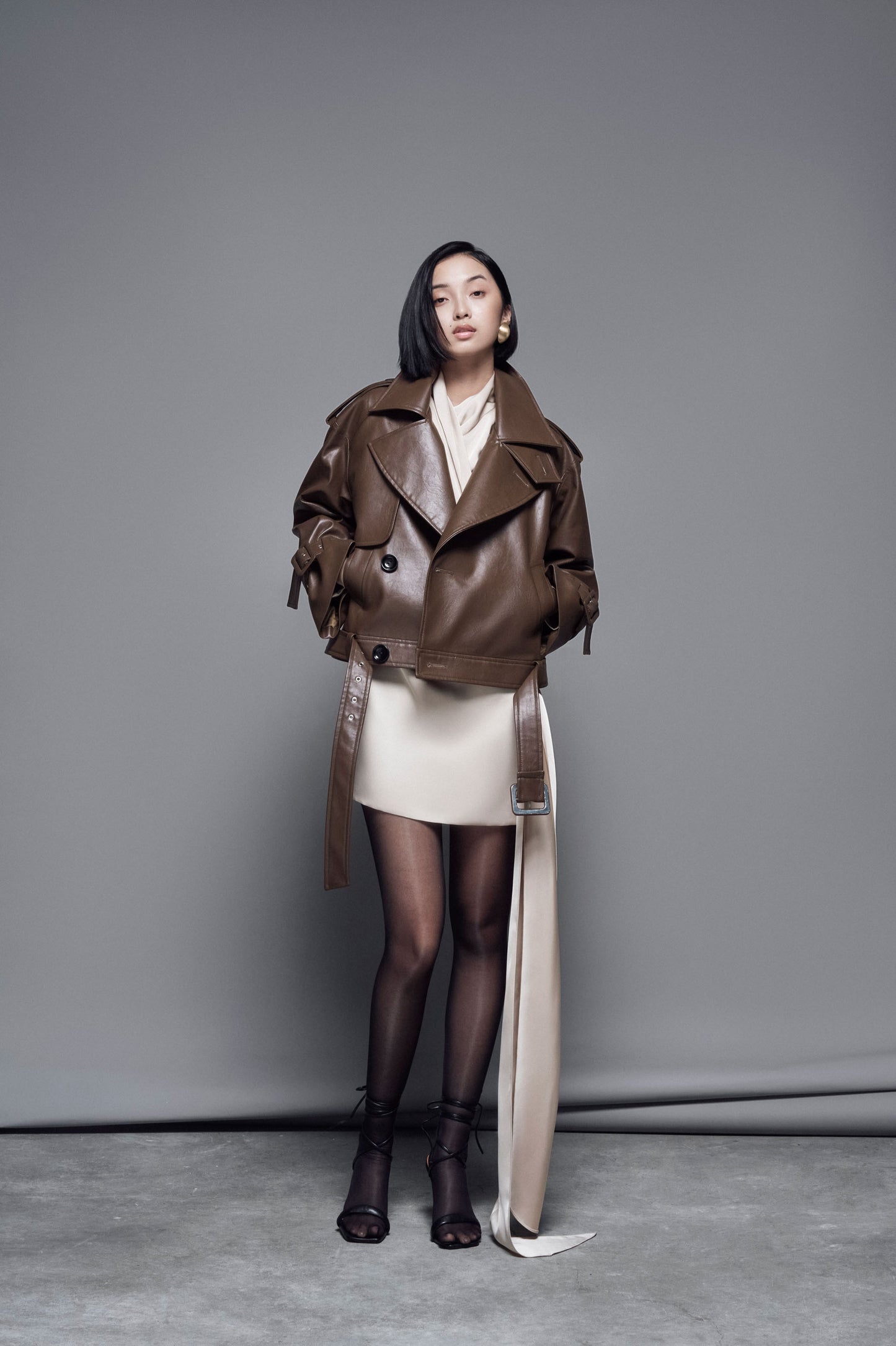 chocolate-brown-vegan-leather-cropped-jacket-FORTYTHREE-astoud