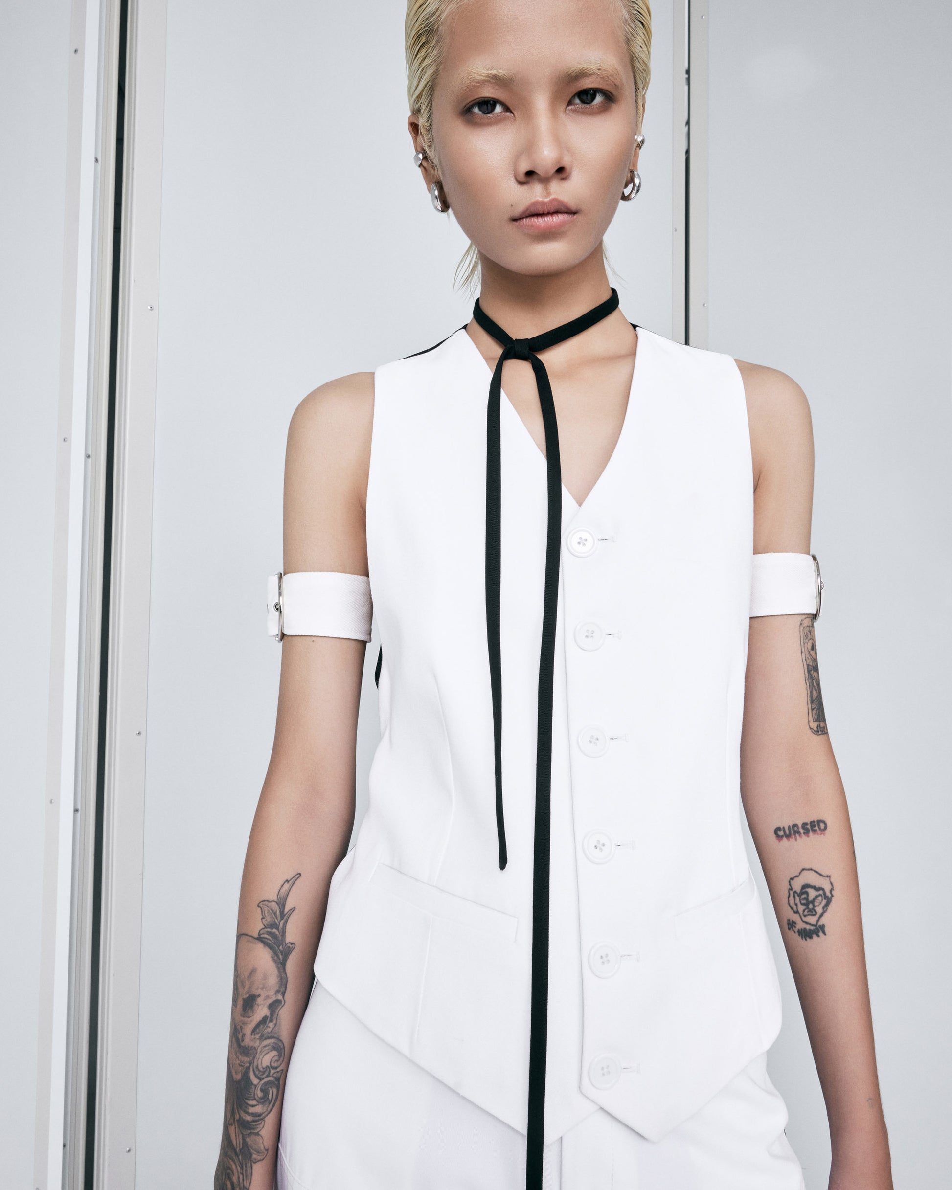 white-khaki-black-silk-tailored-vest-FORTYTHREE-astoud