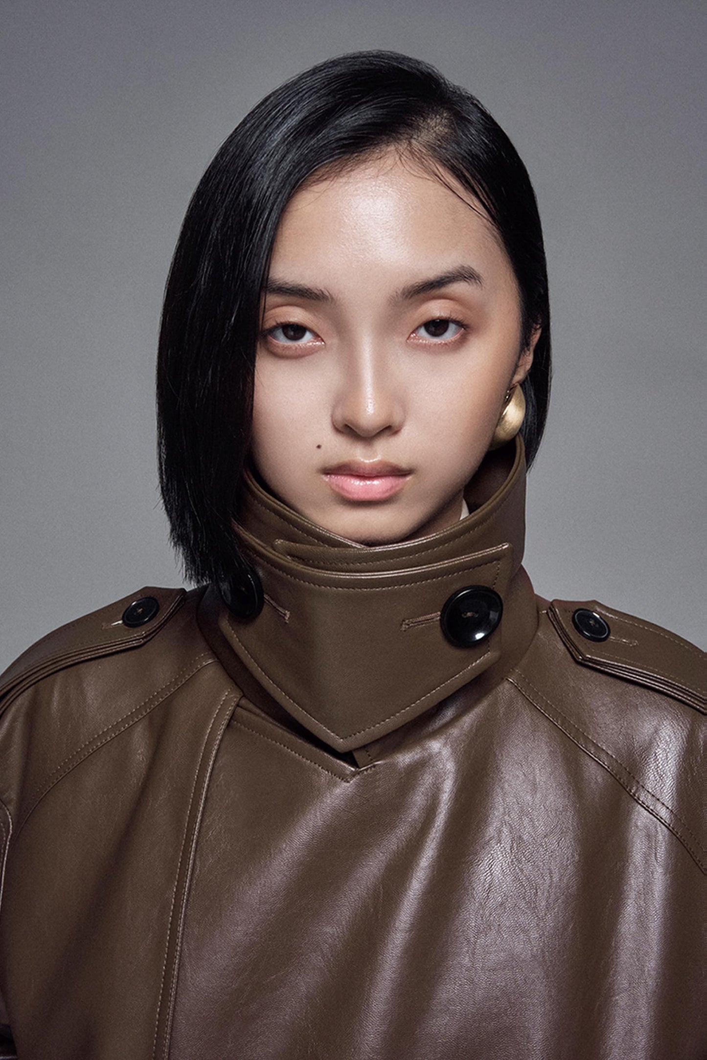 chocolate-brown-vegan-leather-cropped-jacket-FORTYTHREE-astoud