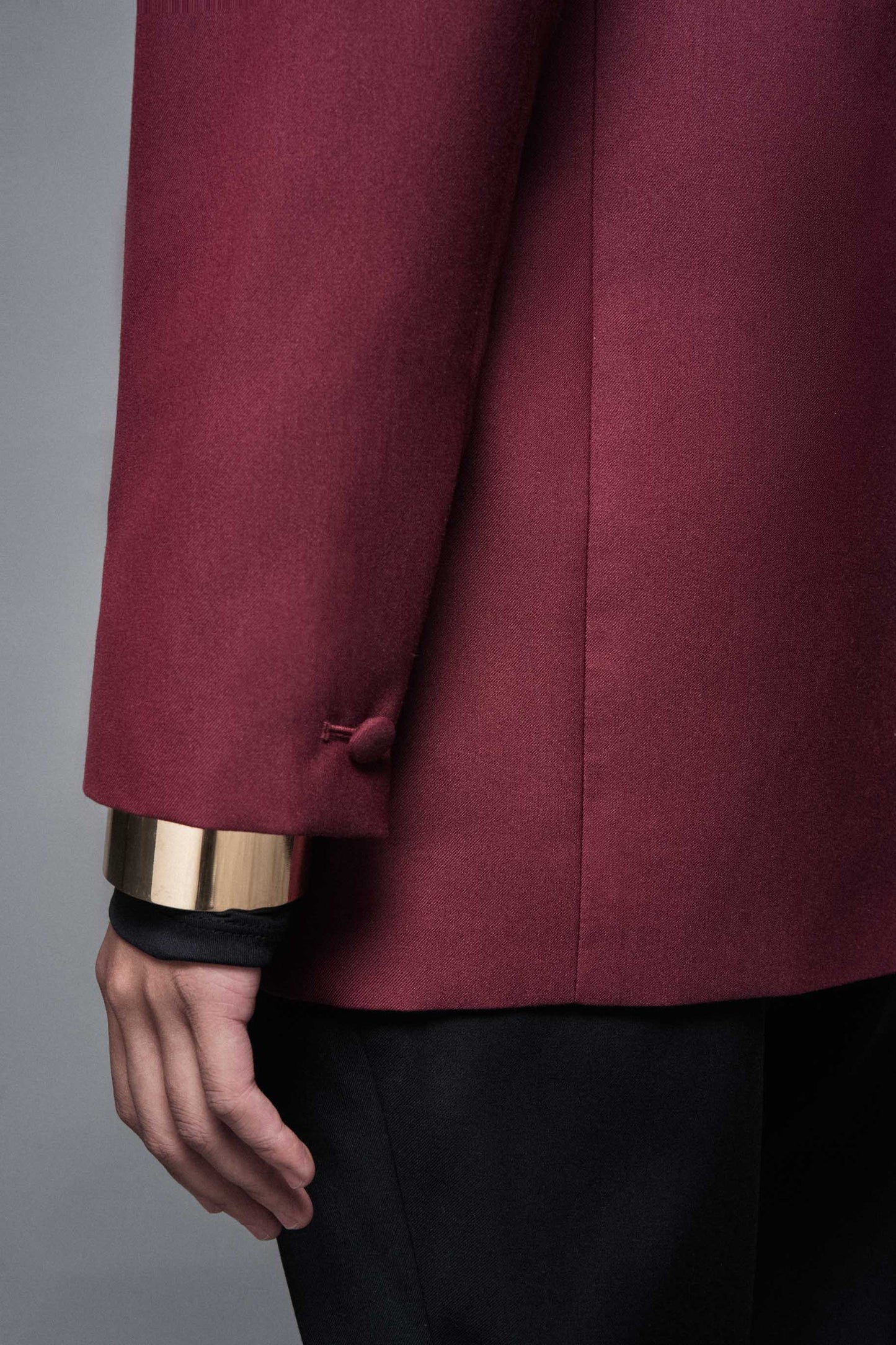 black-vegan-leather-burgundy-wool-blazer-FORTYTHREE-ASTOUD