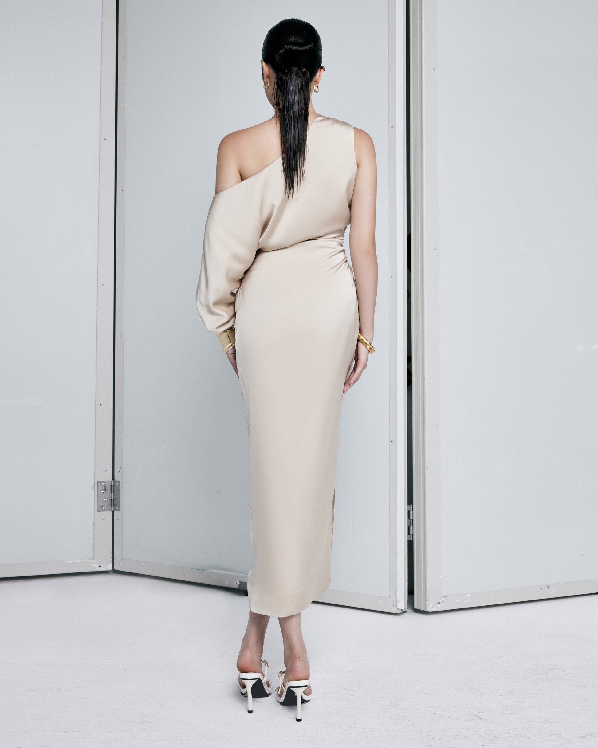 champagne-silk-asymmetric-dress-FORTYTHREE-ASTOUD