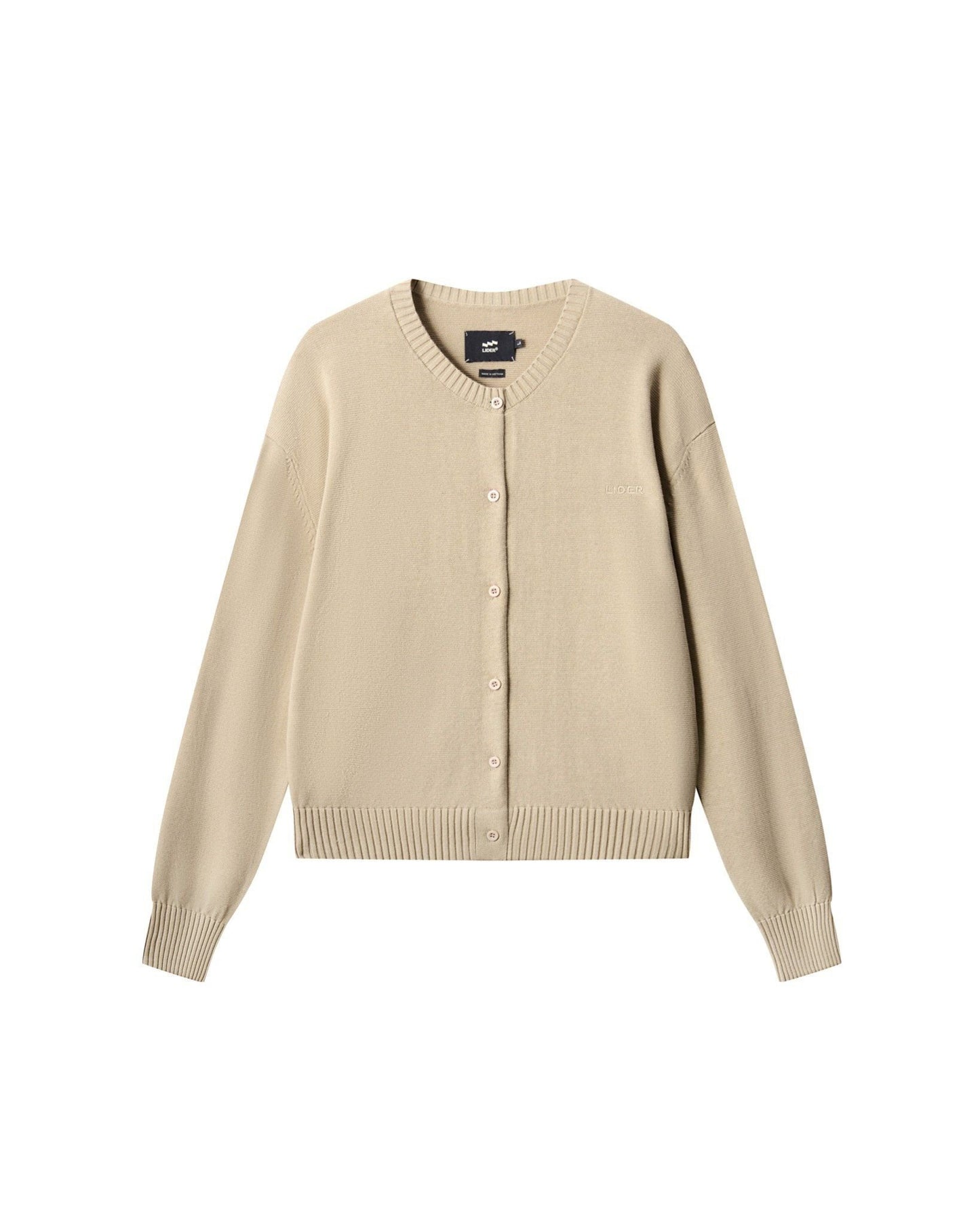 autumnal-knit-cardigan-oatmilk-boxy-fit-unisex-wool-lider