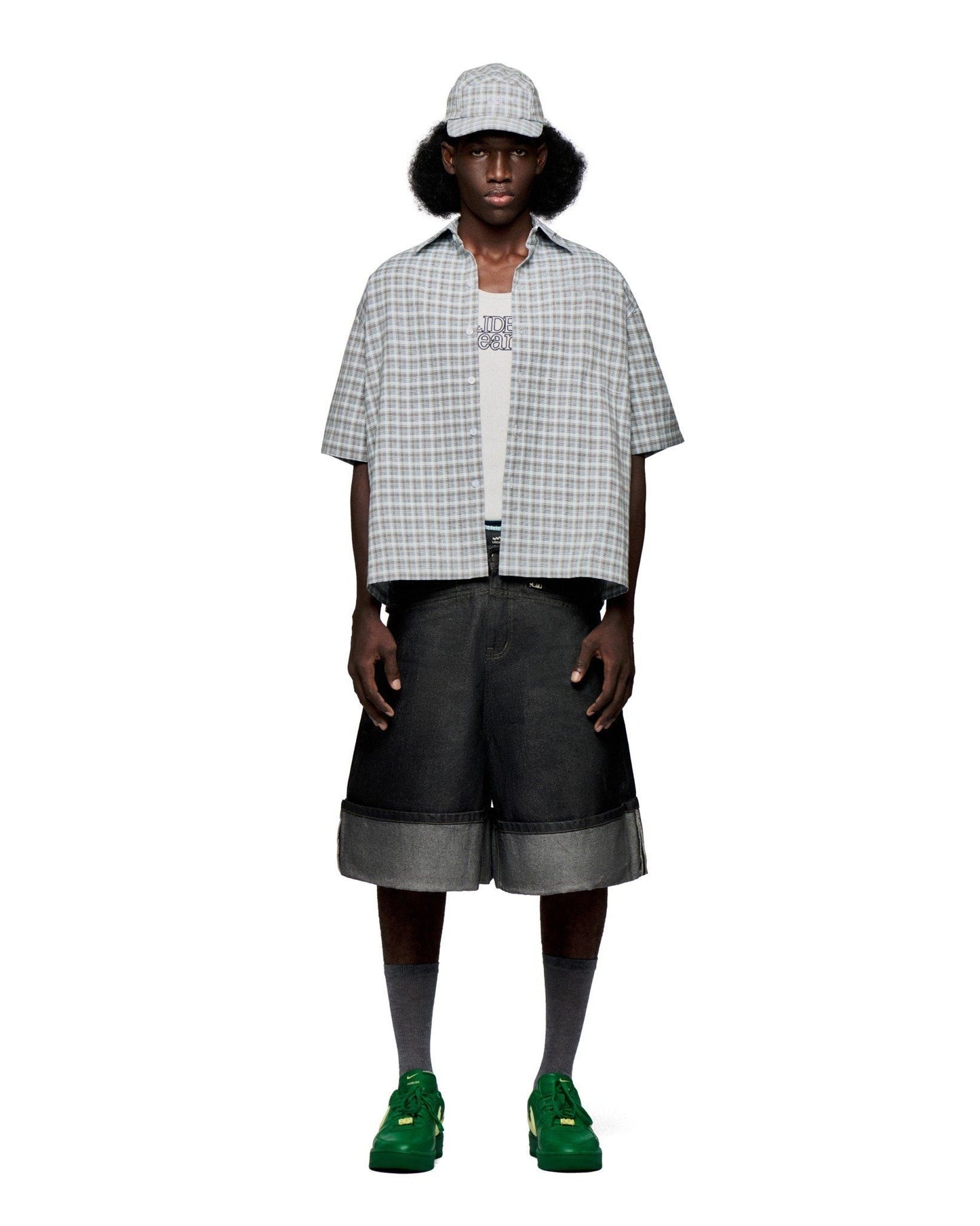 grey-blue-checked-oversized-shirt-pocket-button-tie-lider