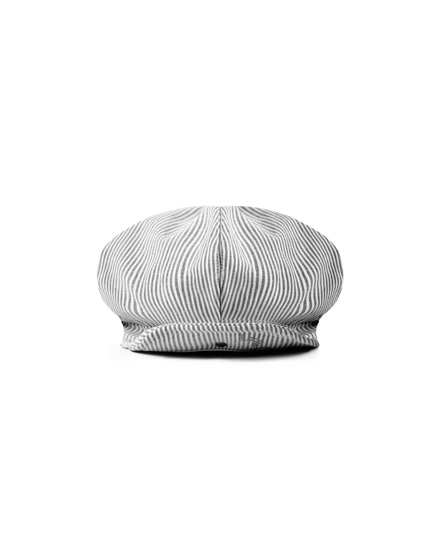 popeye-beret-hat-striped-grey-wide-brim-snap-closure-fleece-lider-astoud