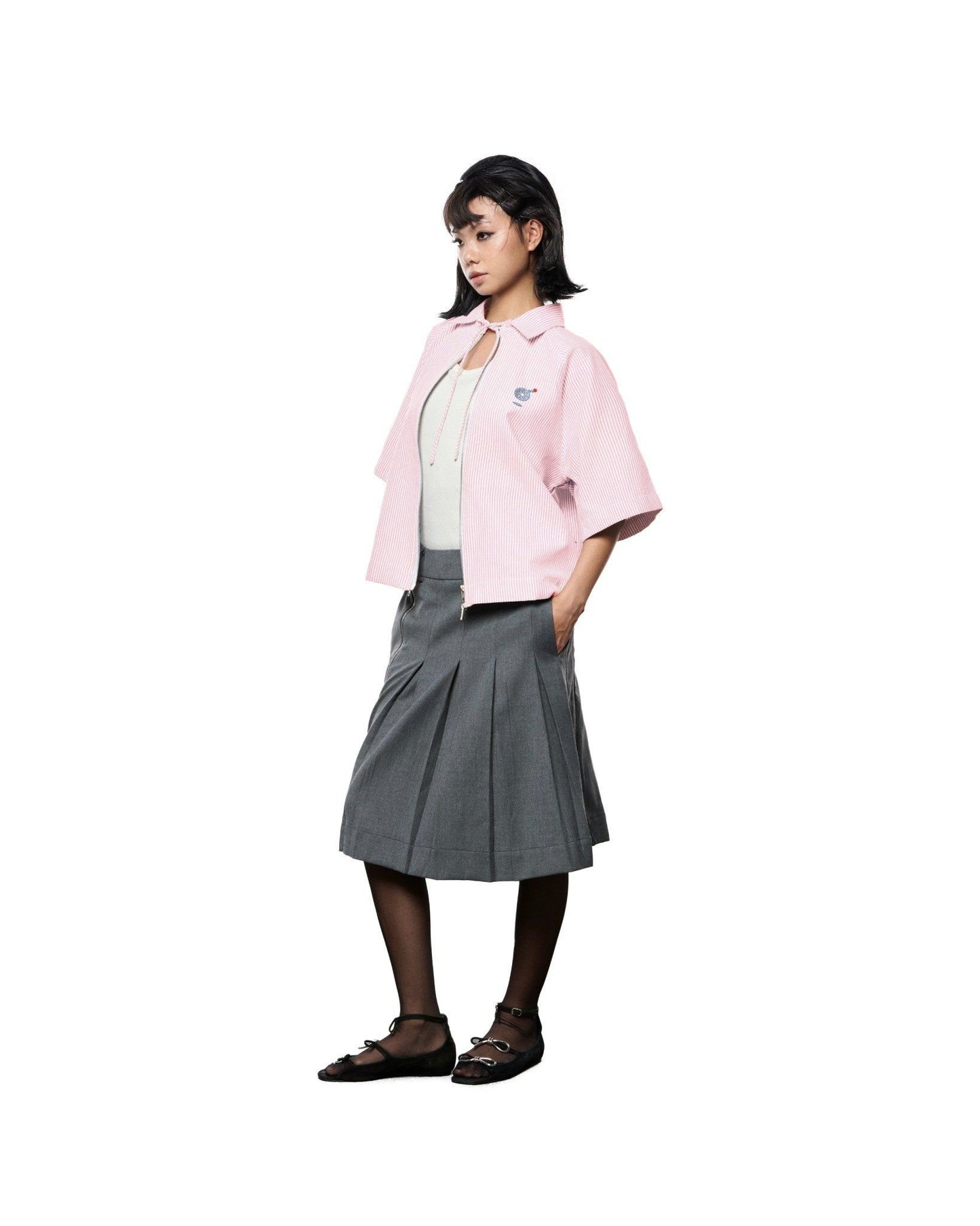 popeye-striped-zip-up-shirt-red-two-way-zipper-bow-tie-lider