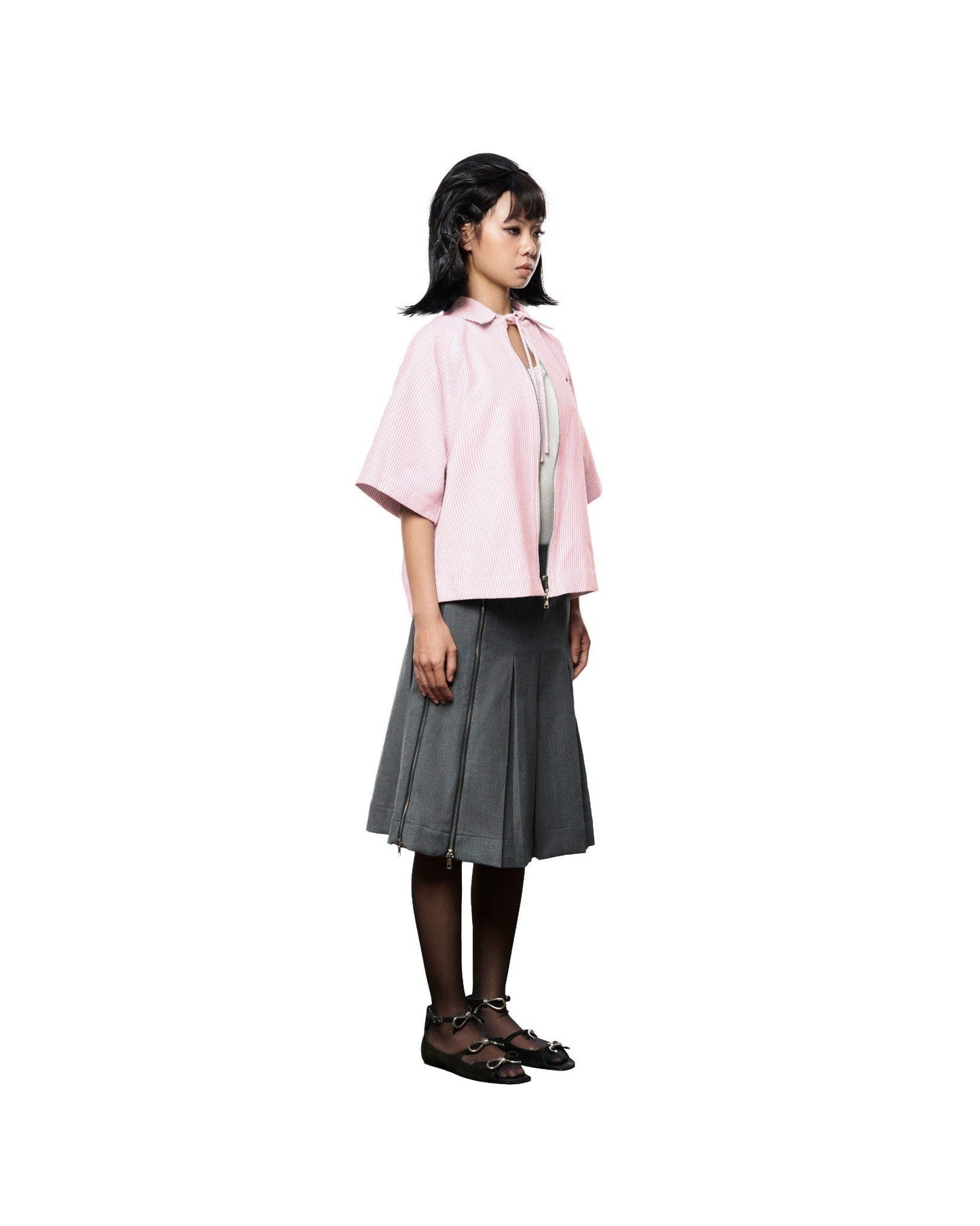 popeye-striped-zip-up-shirt-red-two-way-zipper-bow-tie-lider