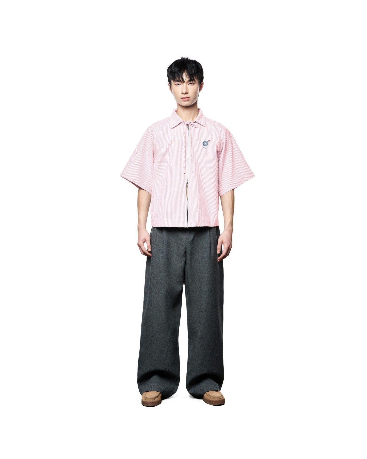 popeye-striped-zip-up-shirt-red-two-way-zipper-bow-tie-lider