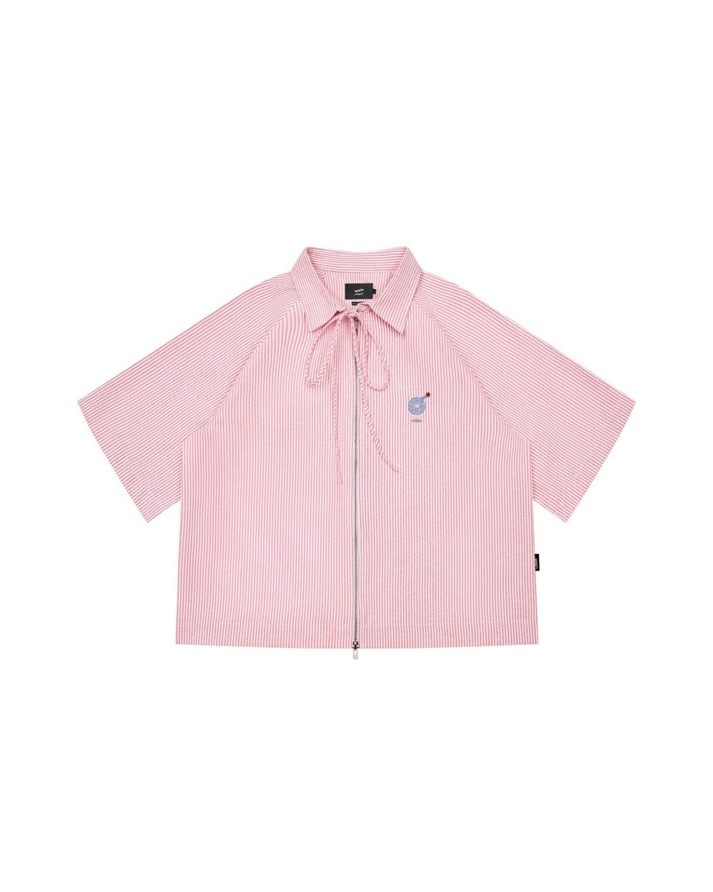 popeye-striped-zip-up-shirt-red-two-way-zipper-bow-tie-lider