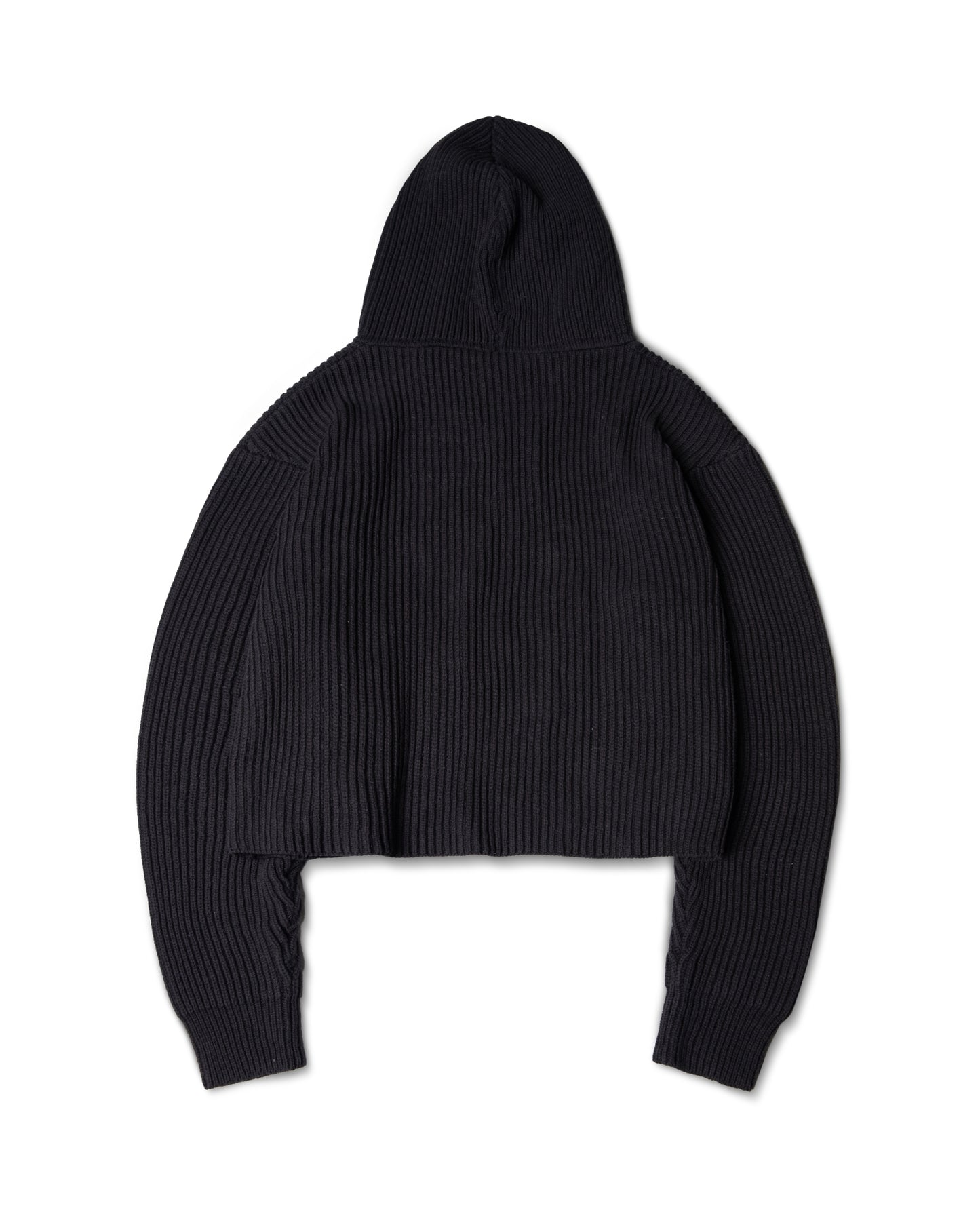 cropped-black-knit-hoodie goldie astoud