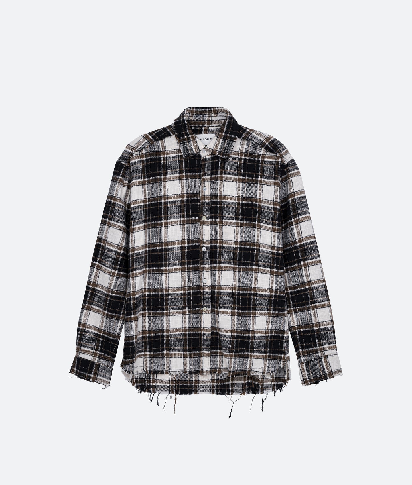 FRAGILE® Brown Check Shirt fragile club astoud