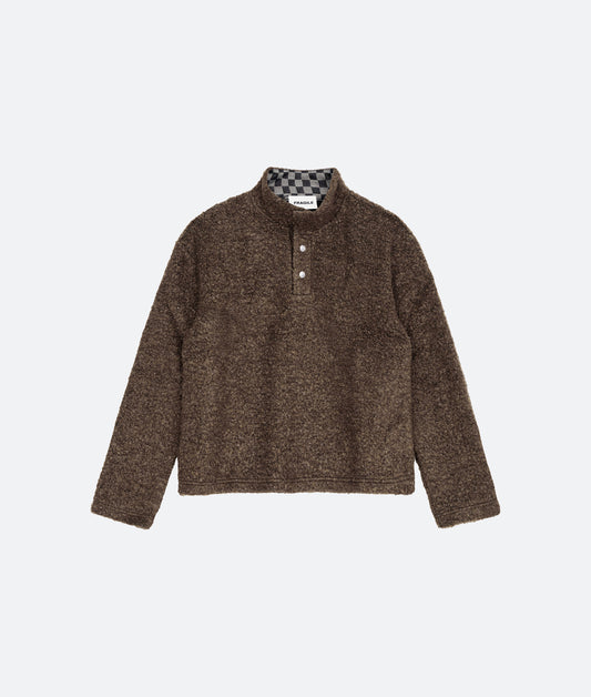 FRAGILE® Brown Fleece Pullover fragile club astoud