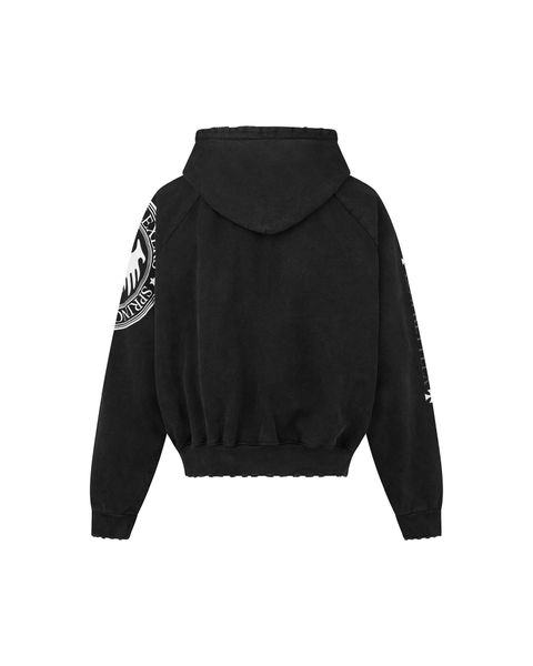 DIMOIR DRACO SEAL Washed Black Hoodie Astoud