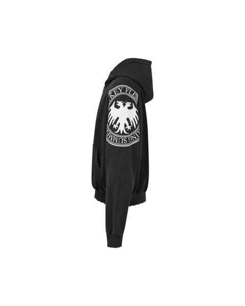 DIMOIR DRACO SEAL Washed Black Hoodie Astoud