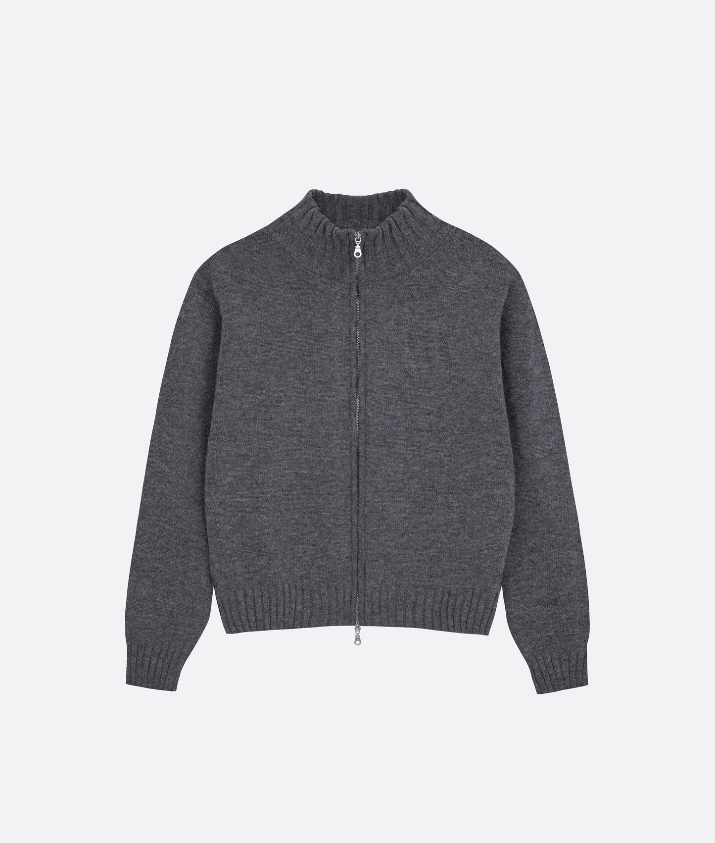FRAGILE® Heather Knit Zip-Up Sweater fragile club astoud