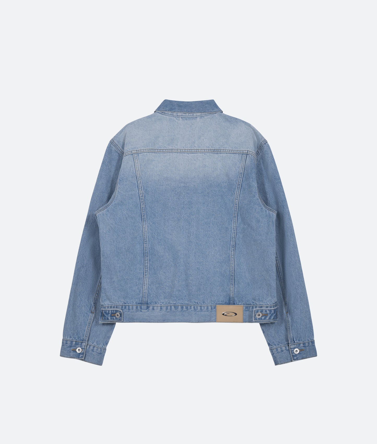 FRAGILE® Light Blue Wash Denim Jacket fragile club astoud