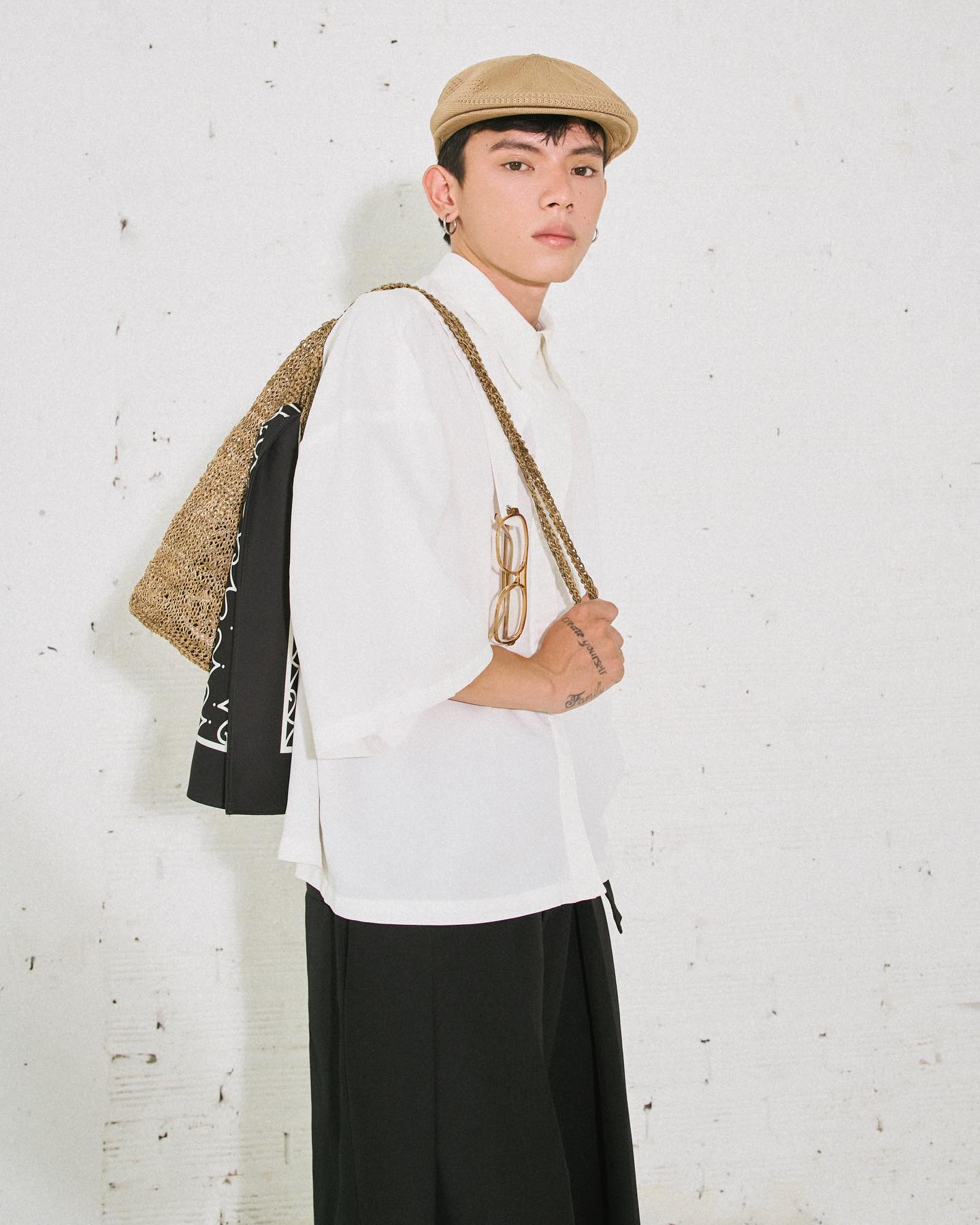 pleated-eyelet-trousers the idiot astoud