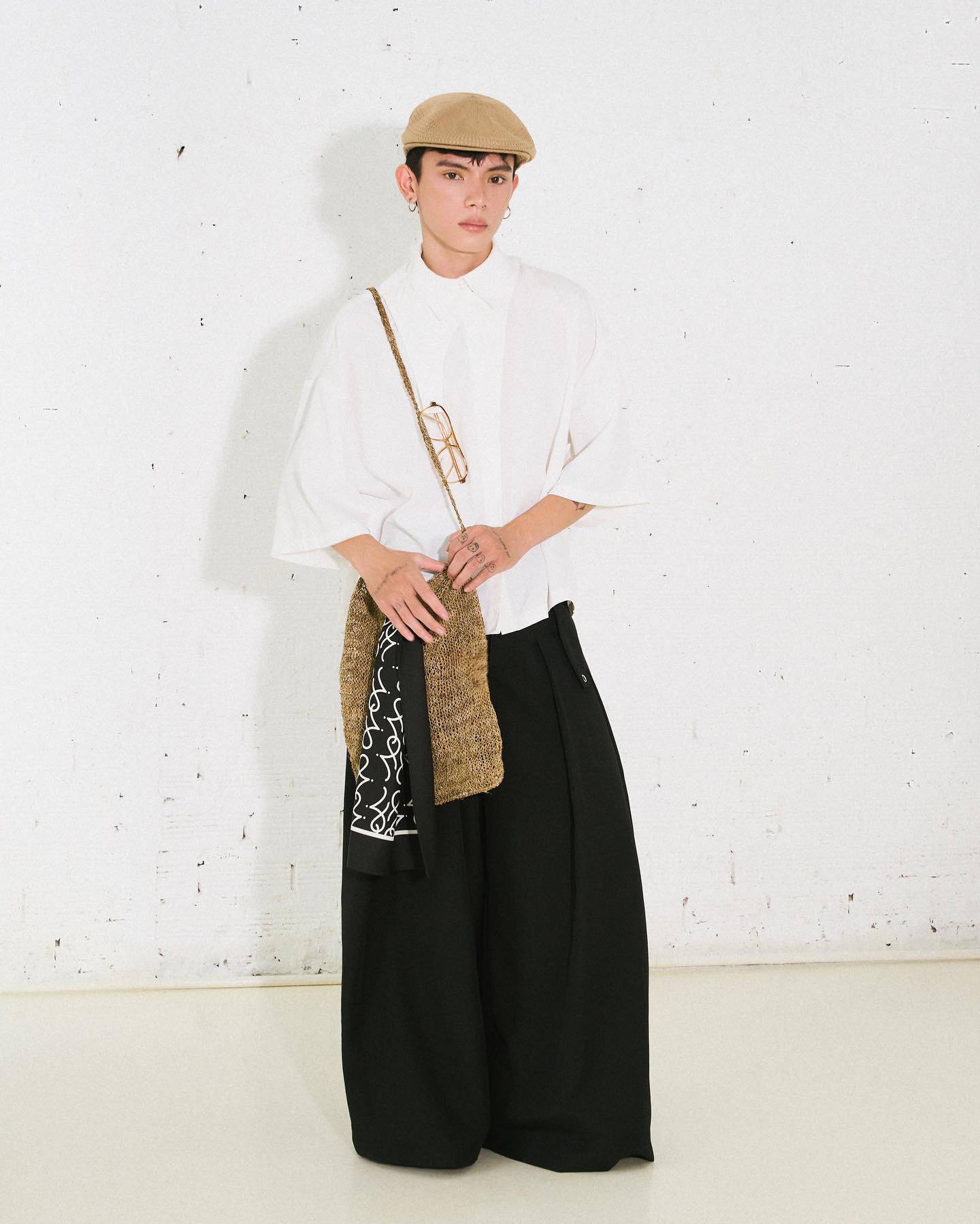 pleated-eyelet-trousers the idiot astoud